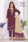 Vedika Vol 1 By Sangeet Roman Silk Kurti With Bottom Dupatta 